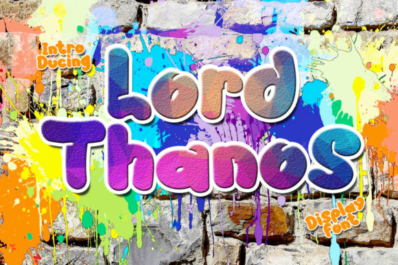 Lord Thanos: A Fun, Bubbly Display Font for Small Business Brands