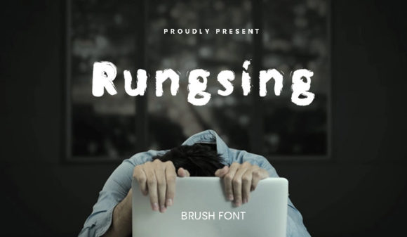 Rungshing: A Brushed Display Font That Commands Attention