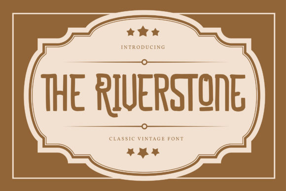 The Riverstone: A Vintage Display Font That Anchors Digital Branding